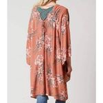 Billabong  Kimono Dreamy Desert Floral Cardigan Wrap In Ash Rose‎ Size S/M Photo 3