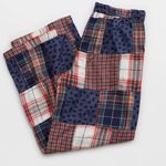 Aerie FLANNEL SKATER PAJAMA PANT PATCHWORK Size Small Photo 2