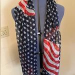 Vintage Stars and Stripes Long Scarf Made In Korea Photo 0