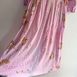 Soler Romantic III Pink Lolita Print Cotton Maxi Dress S/M Whimsical Photo 3