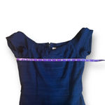 Rebecca Taylor Womens Off-the-Shoulder Textured Knit Dress Navy Size NWOT Photo 6
