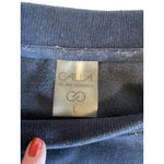 CALIA By Carrie Underwood Crushed Velvet Velour Navy Pullover Sweatshirt Large Photo 2