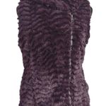 Patagonia DARK PURPLE SHIRRED FAUX FUR ZIPPERED VEST XS Photo 0