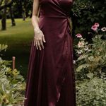 Baltic Born Krystal Satin Wrap Gown Maxi Dress Photo 1