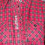 Bass heritage shirting red tartan plaid button up blouse Size M Photo 1