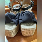 Sam Edelman Theresa 2 black knot and weave pattern platform size 6 Photo 2