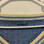 Brandy Melville John Galt Blue & White Cable Knit Sweater Photo 3