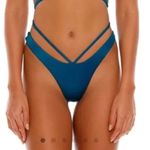 Agua Bendita NEW blue Egle Thoughts reversible bikini bottom, size L Photo 0
