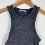 ZARA  Distressed Washed Effect Ribbed Black Tank Top - Size S Photo 2