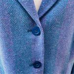 Triona Design 90’s Vintage High Waisted 100% Wool Plus Size Skirt & Blazer Suit Purple Photo 6