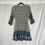 Altar'd State NWT  Wrap Dress Boho Floral Blue Navy White Size Small Easter Modest Photo 1