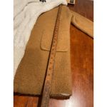 Women’s Fleece Jacket Large Sweater Knit Coat‎ Throw Beige Tan White Brown Photo 4