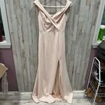 Lulus NWT Lulu’s Song Of Love Blush Pink Off The Shoulder Bridesmaid Dress Photo 2