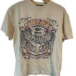Charlotte Russe  T-Shirt Women's S Beige Whiskey Graphic Tee Short Sleeve NWT Photo 0