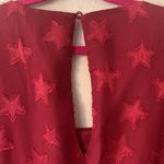 Torrid  womens T size 00 medium large 10 red stars midi chiffon dress cute casual Photo 14