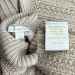 Garnet Hill Lambswool Angora Beige Ribbed Knit Turtle Mock Neck Sweater size XS Photo 2