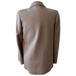 Vintage David Brooks Ltd Tan Taupe 100% Wool Blazer size 6 Light Academia 80s Photo 4