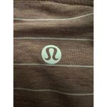 Lululemon Back In Action Long Sleeve Short Serve Stripe HeatherSpiced Chai White Photo 7