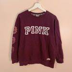 Victoria's Secret Victoria’s Secret PINK Burgundy Oversized Sweater Size XS Photo 0