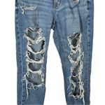 American Eagle  Distressed Mom Jeans Size 0 – Ripped Straight Leg Photo 3
