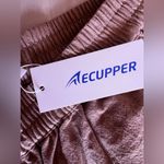 ECUPPER Cotton Wide Leg Pants Beige Women size L retro campana lightweight Tan Size L Photo 8