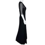 Vera Wang  Dress Women 6 Black Elbow Sleeve Waffle Lace Neutral Minimalist Formal Photo 1
