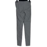 ZARA Houndstooth Mid Waist Side Zip Up Skinny Stretch Ankle Pants S Black White Photo 11