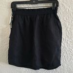 Aritzia Wilfred Black Elastic Ruffle Waist Mini Skirt Linen Blend 6 NWT Photo 0