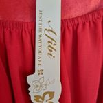 New‎ Afbi Red Open Shoulder Long Dress Size Medium Photo 6