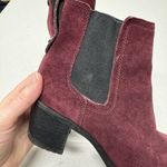 Sam Edelman Chunky Heel Chelsea Boots Suede Red Block Heeled Ankle 5.5 Classic Photo 7