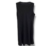 Eileen Fisher  Sleeveless Gray V Neck Smocked Midi Dress XL Italian Fabric Crepe Photo 1
