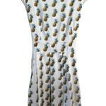 SM WARDROBE PINEAPPLE WHITE PRINT SLEEVELESS BELTED DRESS M Size M Photo 2