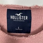 Hollister  Pink Short Sleeve Sweater Raw Neck Size Large Photo 1