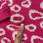 Andthewhy  Warm Long Sleeve Leopard Print Crewneck Sweater Medium Large Oversized Photo 6