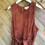 Anthropologie  LP large petite faux suede sleeveless belted cropped jumpsuit Photo 1