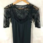 BCX Black Mini Slip Dress With Lace Top XXS Photo 3