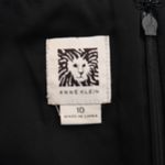 Anne Klein Women's 10 Black Houndstooth Neck Lined Sheath Dress Photo 6