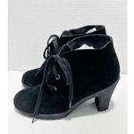 Aerosoles Ruffalo Wing Lace Up Suede Leather Heeled Heelrest Ankle Boots Black 6 Photo 6