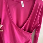 Athleta Transcend Wrap Top Salvia Pink M Photo 5