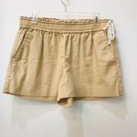 J.Crew G4710 Khaki Linen Shorts white tie size medium Photo 4
