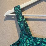 New Lands’ End Women’s Tankini Top Paisley Green Navy Blue Small DDD NWT Photo 4