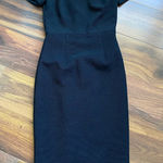 Boden Midi Short Sleeve Semi Open back Zipper Ribbed Dress Black Size 6P Photo 0