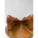 M Gemi Italian Leather Square Toe Block Heel Loafer Pumps Cognac Sz US 11 EU 42 Brown Photo 8