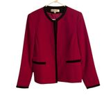 Jones Studio  Pink & Black Open Front Blazer(Size 12P) Photo 1