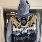 Akademiks  Hoodie Womens Sz 7 A Balaclava Y2KFull Face Zip Goth Grunge Hip Hop Photo 5