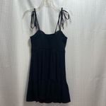 Speechless  Women’s Black Mini Dress Small Tie Straps Ruffle Hem Photo 3