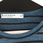 Stateside  Womens Sz M Twist Front Striped Round Neck Long Sleeve T-Shirt Top USA Photo 2