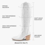 Dream Paris New DREAM PAIRS White Tall Western Cowboy Boots in Size 10 Photo 3
