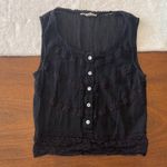 Unlisted Illa Illa‎ Women's Sheer Sleeveless Black Lace Tank Crop Top Size Small Photo 1