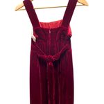 Velvet Lace Trim Maxi Dress Red Size 7 Holiday Christmas Size M Photo 7